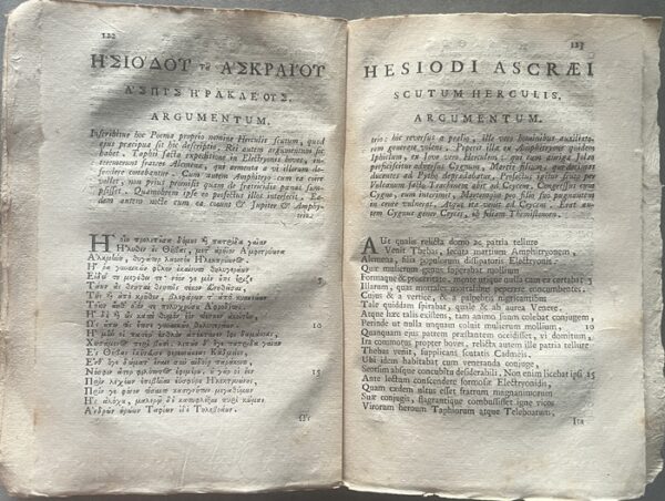 Rare, 1772, Greek-Latin Book, Hesiod's Euriskomena, Orphic & Proclus' Hymns, Padua Printing - Image 9