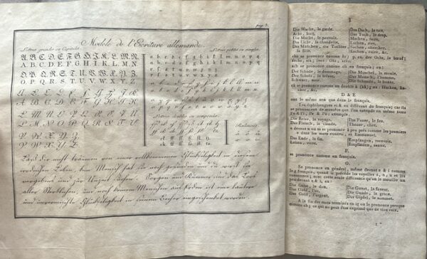 Rare, 1800, Antique Language Manual, J. J. Deuter, Grammaire Allemande, Augsburg printing, First Edition - Image 4