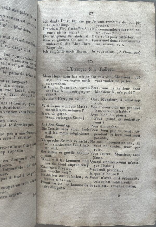 Rare, 1800, Antique Language Manual, J. J. Deuter, Grammaire Allemande, Augsburg printing, First Edition - Image 5