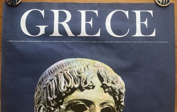 RR, 1970 Original Vintage Photo Poster, ΕΟΤ, Atemision Bronze, Greece, N. Kontos - Image 3