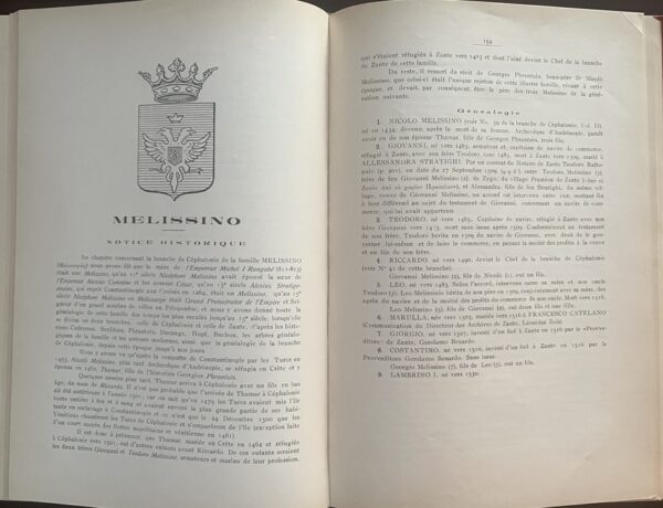 Rare Complete First Edition,1925–1927, Eugène Rizo-Rangabé, Livre d’Or de la Noblesse Ionienne, 3 Volumes, Corfu, Cephalonia, Zante - Image 6