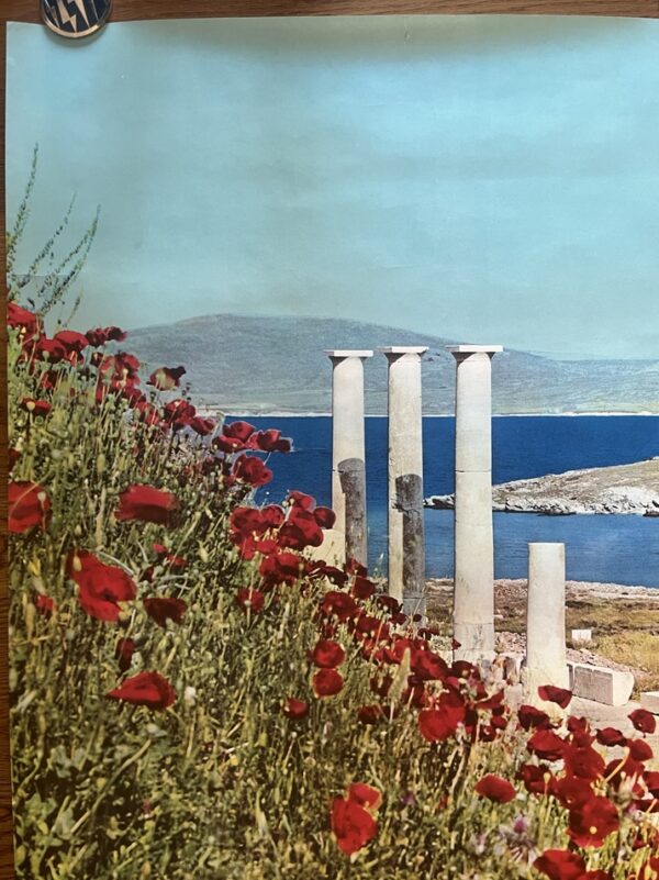 RR, 1970 Original Vintage Travel Poster, ΕΟΤ, Delos, Cyclades, Greece, Lena Aperghi - Image 10