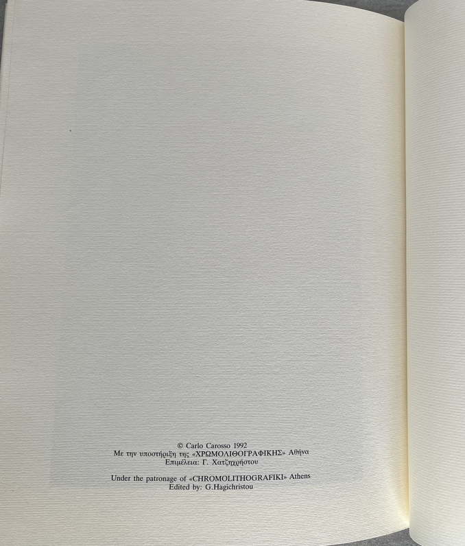 Rare, Signed, 1992, Carlo Carosso, Exhibition Catalogue, Original Full-Page Drawing, Antinor Gallery Athens - Image 11