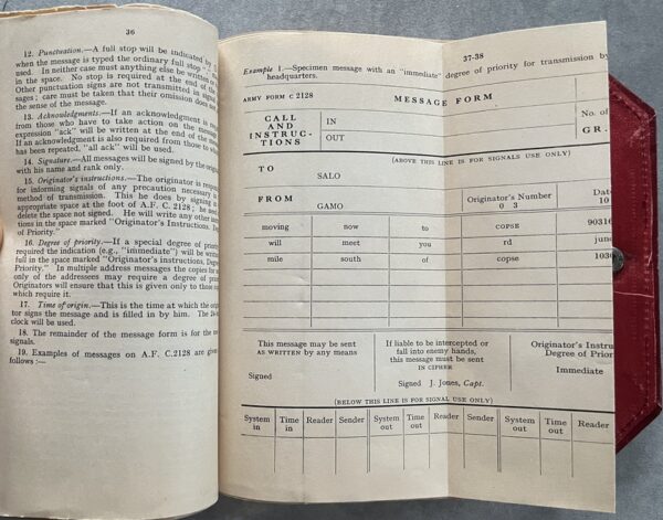 Rare, Inscribed, Used Field Service Pocket Book, Battle of Kalamata 1941 Greece, WWII Military History - Image 6