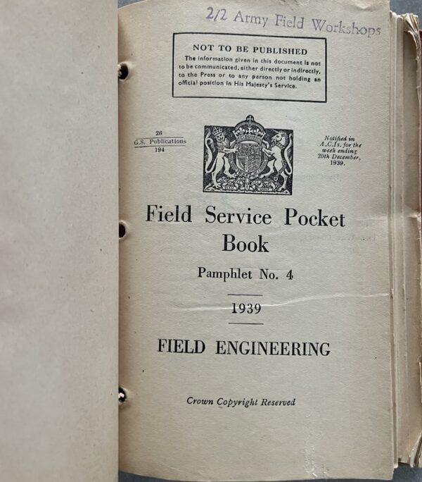 Rare, Inscribed, Used Field Service Pocket Book, Battle of Kalamata 1941 Greece, WWII Military History - Image 9