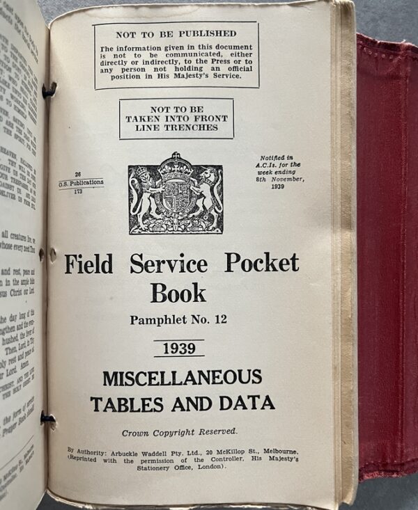 Rare, Inscribed, Used Field Service Pocket Book, Battle of Kalamata 1941 Greece, WWII Military History - Image 17