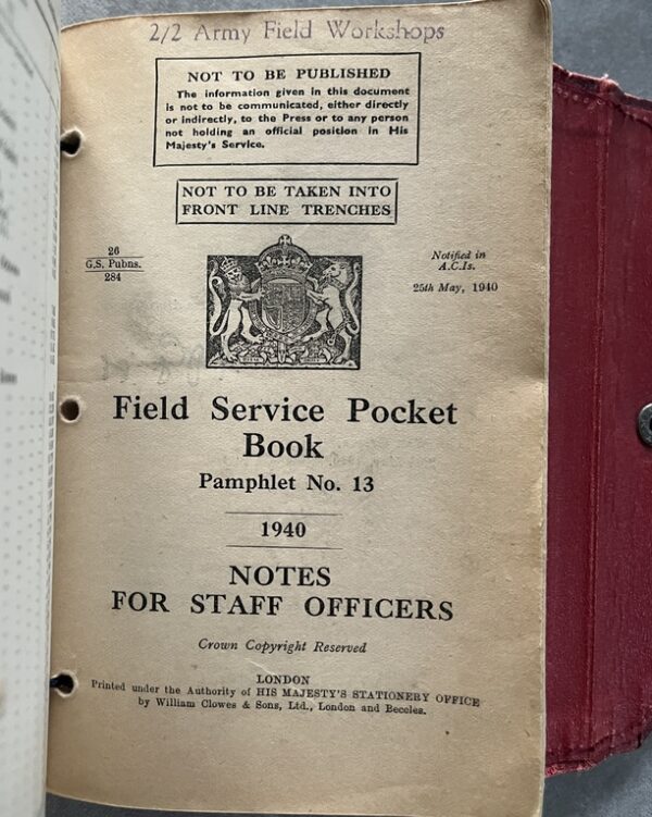 Rare, Inscribed, Used Field Service Pocket Book, Battle of Kalamata 1941 Greece, WWII Military History - Image 18