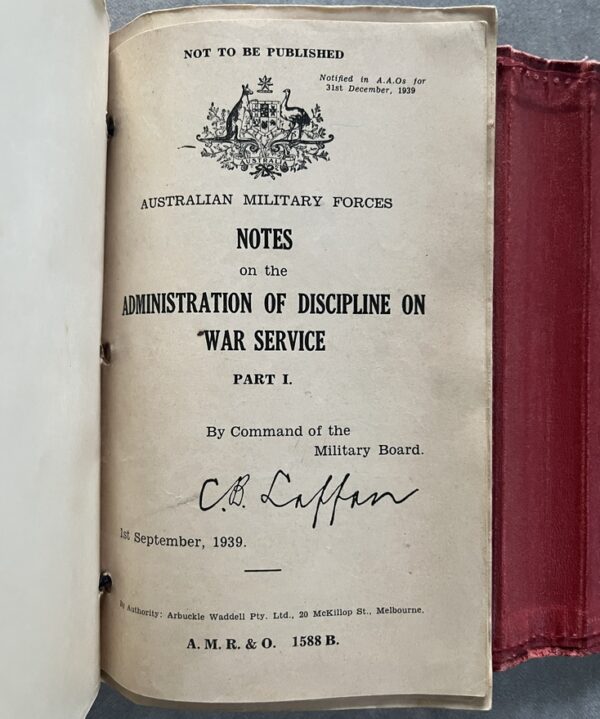 Rare, Inscribed, Used Field Service Pocket Book, Battle of Kalamata 1941 Greece, WWII Military History - Image 20