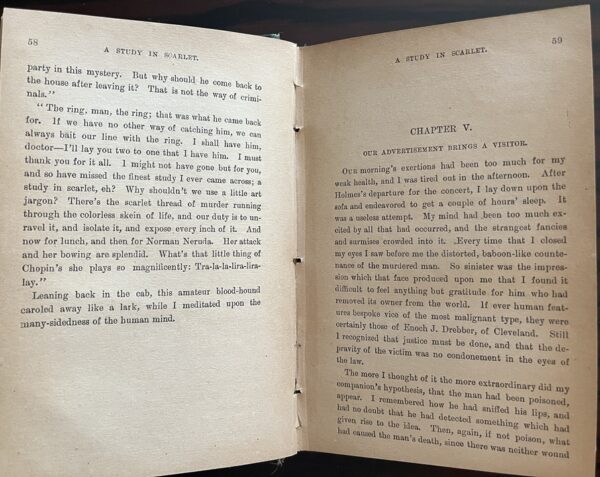 Rare, 1894 Arthur Conan Doyle, A Study in Scarlet, Early A.L. Burt, Sherlock Holmes - Image 6