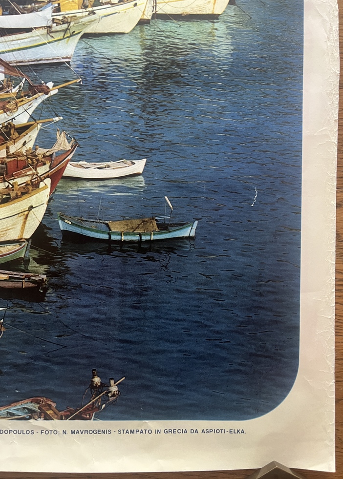 Rare, 1967 Original Vintage Travel Poster ΕΟΤ, Makedonia Kavala, Greece, Lena Aperghi - Image 7