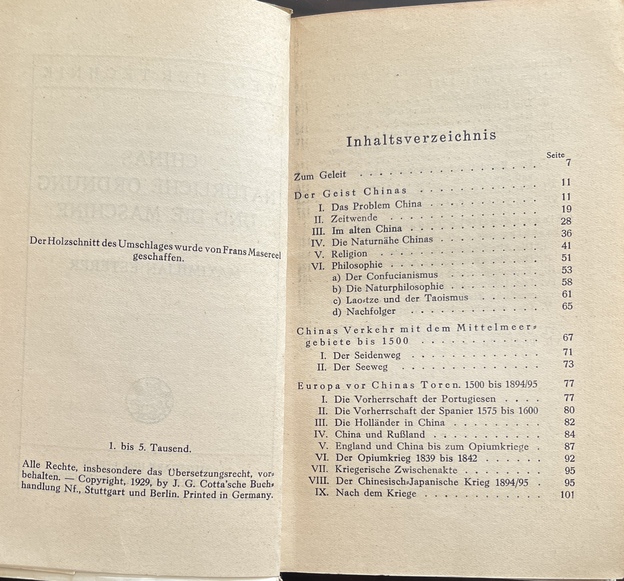 Rare, 1929, Maximilian Esterer, China's Natürliche Ordnung und die Maschine, Sun Yat-sen, Dust Jacket by Frans Masereel - Image 5