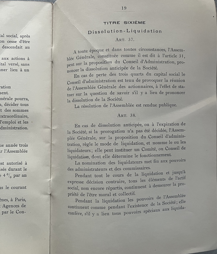Rare, 1910, Banque d’Orient Statuts, Original Greek Banking Document, Estia Athens - Image 5