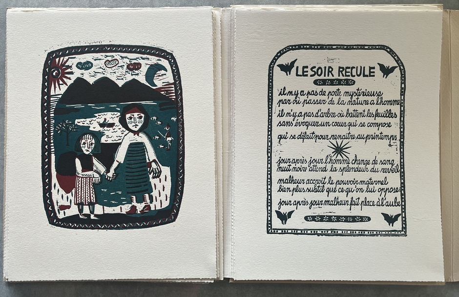 Rare, 2000, Signed, Paul Éluard, Grèce Ma rose de raison, Limited Edition, Woodcuts Zizi Makri - Image 8