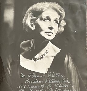 Margarete Wallmann Signed Photo (1965) – Original Autograph, Dedicated to Menelaos Palladios – La Scala
