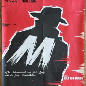 M (1950s) Original German A1 Poster – Fritz Lang – Vintage Cinema Re-release – Peter Lorre