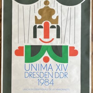 Original 1984 UNIMA XIV Dresden Poster – DDR Puppet Festival – Vintage East Germany