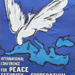 Rare, Original 1978 Athens Peace Conference Poster, International Conference for Peace, Security and Cooperation in the Mediterranean