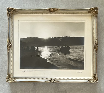 Rare, Signed, Diamantopoulos, Greek Original Framed Black & White Photograph -Trata, c. 1970s