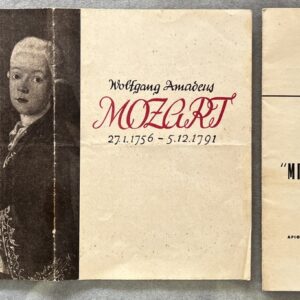 1941-1943, Lot of 2 Rare WWII Athens Theatre Programmes, Mozart at National Theatre & “Bertrand et Raton” at Cybele Theater– German Occupation Period