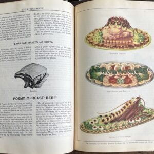 Rare, Signed, 1948, Cooking Guide by Nikolaos Tselementes, 10th Edition, Greek Cookbook, Illustrated Hardcover