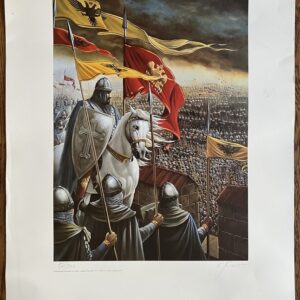 Yannis Nikou, Constantine XI Palaiologos on the Ramparts of Constantinople, Signed & Numbered Limited Edition