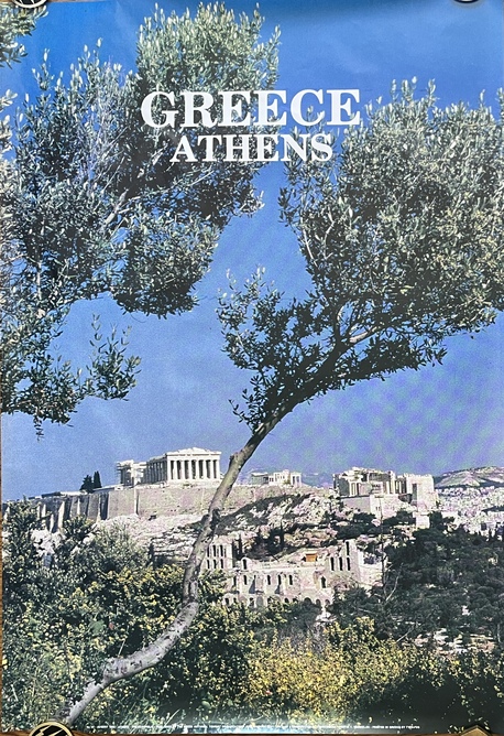 1992, Original Vintage Greece Athens Travel Poster, E.O.T. Greek National Tourism Organization, Acropolis & Parthenon - Image 3