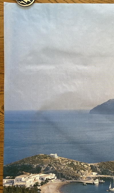 1992, Original Vintage, Greece Kythira, Kithira Travel Poster, E.O.T. Greek National Tourism Organization, Kapsali - Image 4