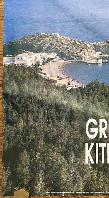 1992, Original Vintage, Greece Kythira, Kithira Travel Poster, E.O.T. Greek National Tourism Organization, Kapsali - Image 6