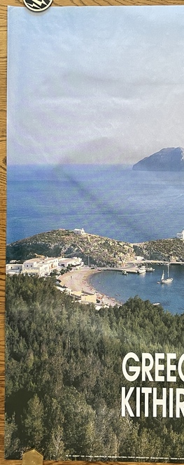 1992, Original Vintage, Greece Kythira, Kithira Travel Poster, E.O.T. Greek National Tourism Organization, Kapsali - Image 9