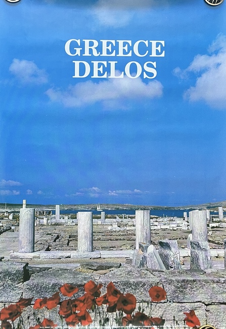 Original Vintage 1992 Greece Delos Travel Poster, Greek National Tourism Organization (E.O.T./GNTO) - Image 5