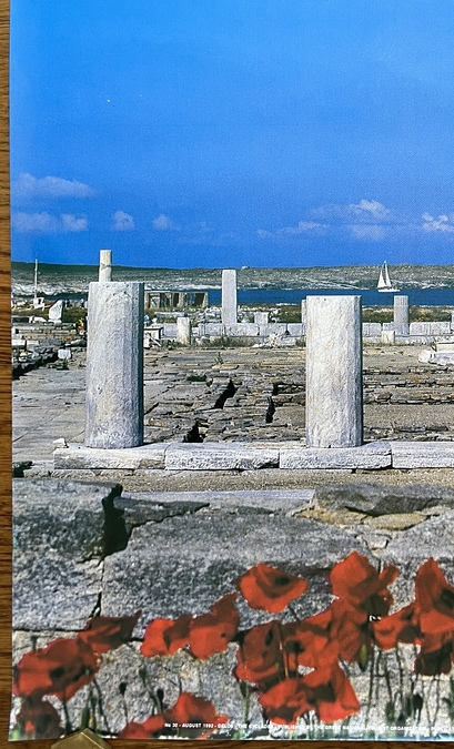 Original Vintage 1992 Greece Delos Travel Poster, Greek National Tourism Organization (E.O.T./GNTO) - Image 8