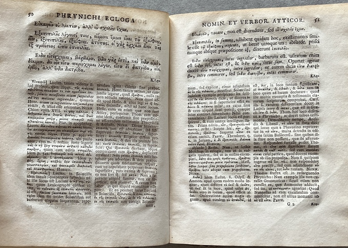 1739, Phrynichi Eclogae, Rare Utrecht Edition of the Ancient Attic Greek Style Guide, Greek & Latin - Image 10