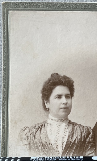 Rare, c. 1900, Identified Cabinet Photograph of Colonel Ioannis Papakyriazis & Wife Ourania, Director of Police of Volos, Kilkis Lachanas - Image 3