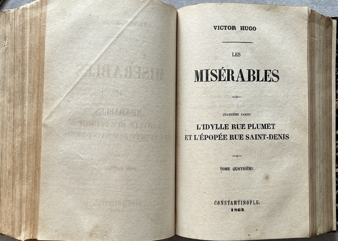Scarce, 1862–1863, Victor Hugo, Les Misérables, Constantinople Printing, Imprimerie de la Presse d'Orient - Image 25