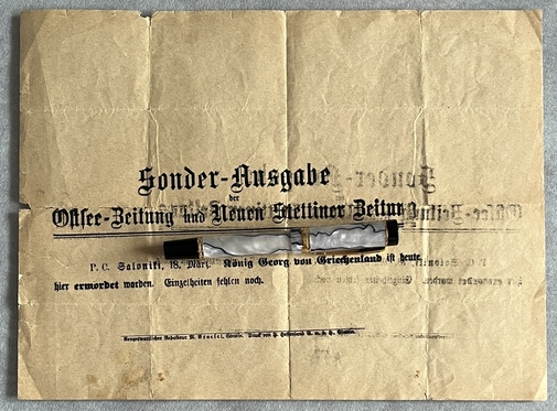 Rare 1913 Sonder-Ausgabe, Assassination of King George I of Greece, Thessaloniki, Balkan Wars - Image 2