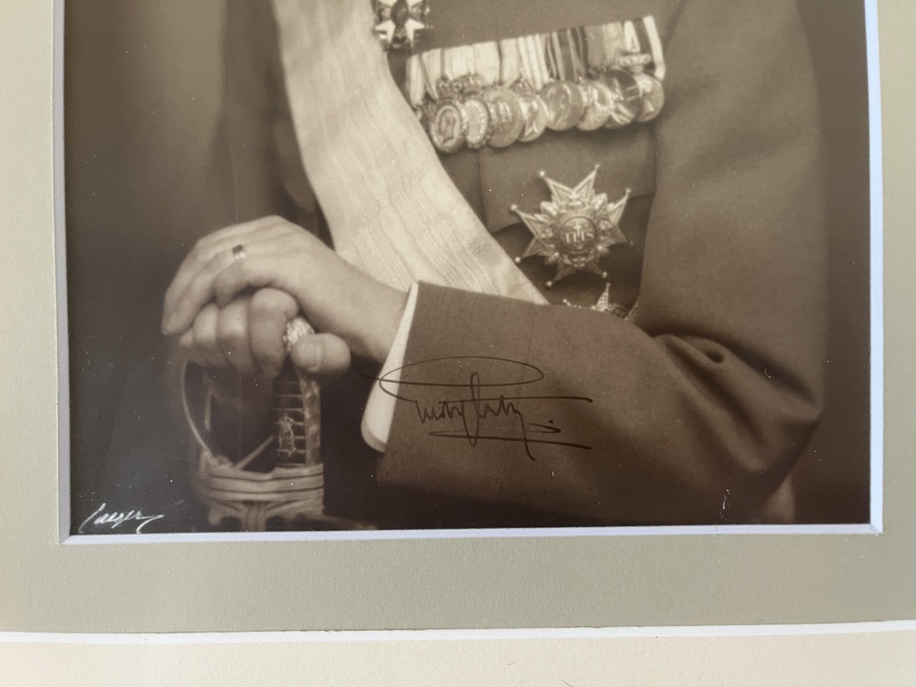 King Gustaf VI Adolf of Sweden – Signed Vintage Royal Portrait, Studio Jæger, c. 1930 - Image 3