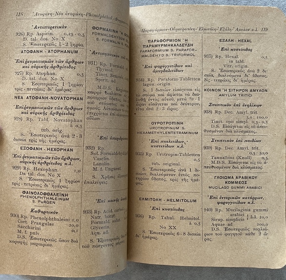 Rare, 1927, Nikolaos Moraitis, Syntagologion, Rare Greek Medical & Pharmaceutical Formulary, Kouvelos Athens - Image 8