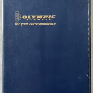 Rare 1960s Vintage Olympic Airways Writing Folder Stationery Greece Onassis Era Aviation