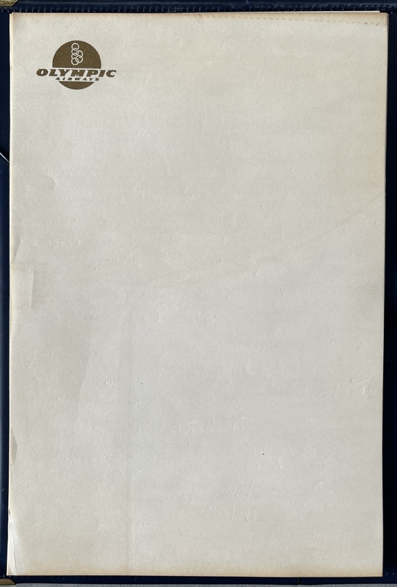 Rare 1960s Vintage Olympic Airways Writing Folder Stationery Greece Onassis Era Aviation - Image 8