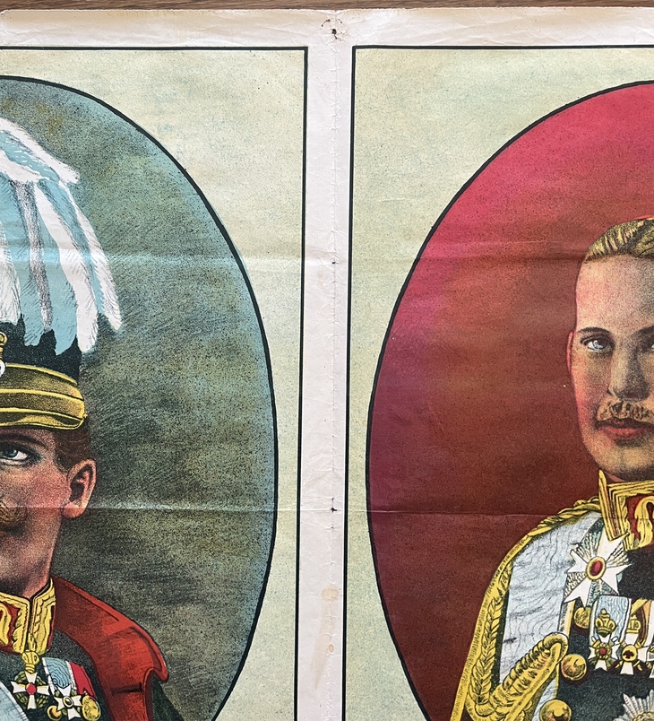 Rare 1923–1924 Greek Royal Lithograph, King Constantine I & King George II – Ch. Kairakis, Athens - Image 8