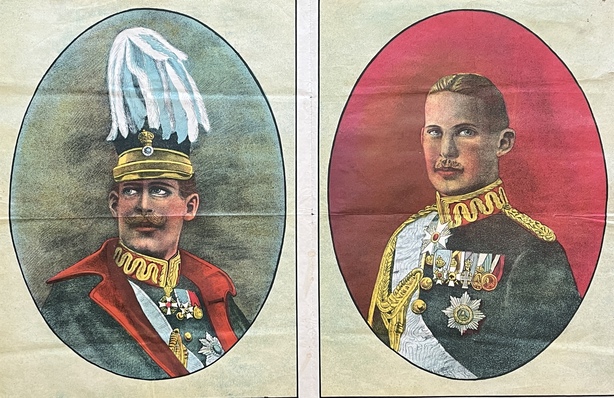Rare 1923–1924 Greek Royal Lithograph, King Constantine I & King George II – Ch. Kairakis, Athens - Image 14